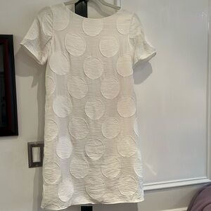 Alice + Olivia White Polka Dot T Shirt Dress